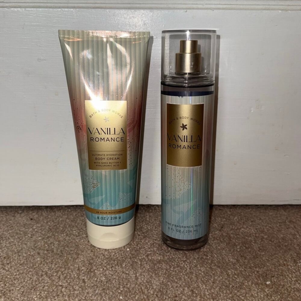 New Bath & Body Works Vanilla Romance Collection Set